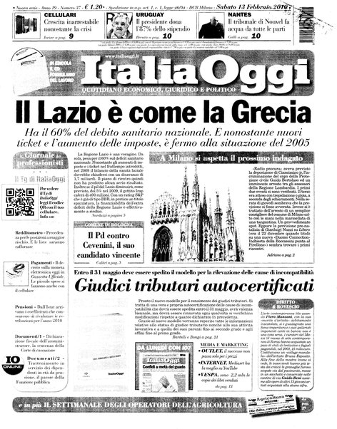 Italia oggi : quotidiano di economia finanza e politica